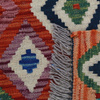 Wool kilim afghan rug multicolored 100050 121x84