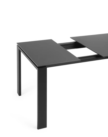 Four Extendable 160-170x90 cm Stół Rozkładany Czarny 