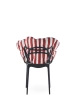 Alice's Flowers Pillow Red Stripes
