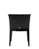 Mademoiselle Kravitz Chair Black Faux-Fur Woven Fabric