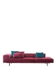 Largo Ottoman Three-Seater Velvet Sofa Red