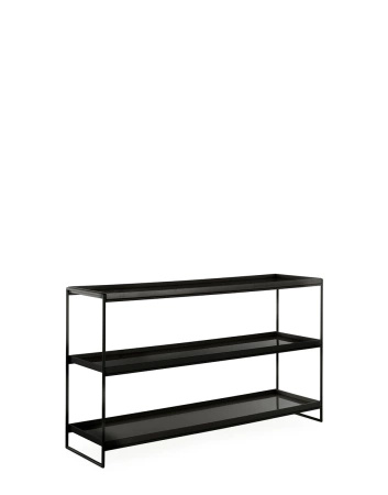 Trays 140 cm x 40 cm Regał Czarny