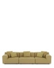 Plastics Outdoor Liberty 3 Seater Sofa Żółty