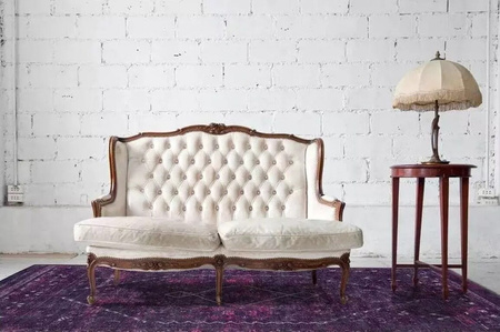 Louis De Poortere Silver Lining Pale Ruby rug 8517