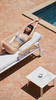 Gandiablasco Timeless Chaise Lounger With Arms And Wheels