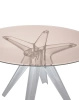 Sir Gio Round Ø120 cm Transparent Pink Table
