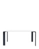  Four Rectangular 158x79 cm Table Black White
