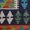 Wool kilim afghan rug multicolored 100021 125x86