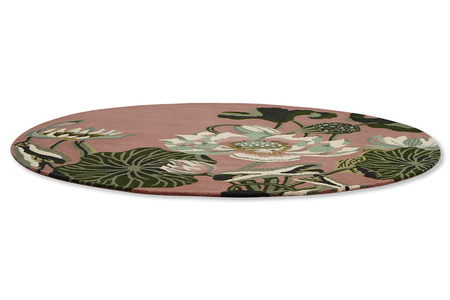 Wedgwood Waterlily Round Dusty Rose rug 038602
