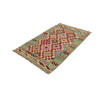 Wool kilim afghan rug multicolored 100393 148x95
