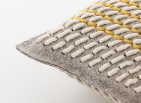 Gan Canevas Geo Rect Grey Pillow