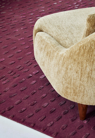 Toulemonde Bochart Kantha Prune carpet