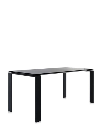  Four Rectangular 158x79 cm Black Black Table
