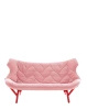 Foliage Velvet Sofa Red Pink