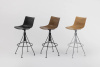 C.Koya Basic Veneer Krzesło Barowe Ciemne Drewno Chromowany FSC™