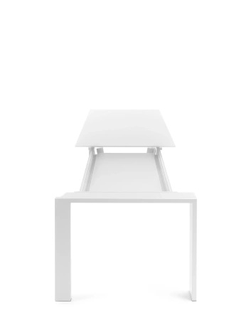 Four Extendable 160-170x90 cm Extendable Table White