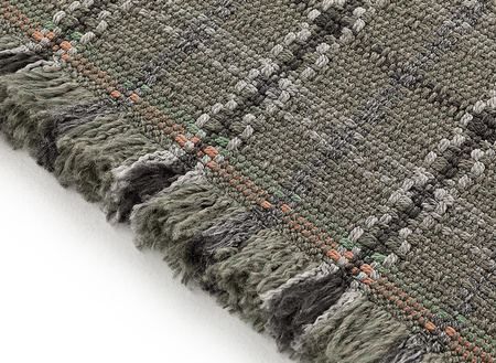Gan Garden Layers Big Tartan Green Pillow