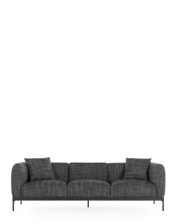 Asia Sofa Three-Seater (Cotone Structure) Czarny