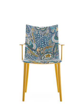 H.H.H. Upholstered Fabric Krzesło Musztardowy Ink-Ochre