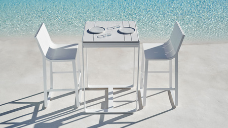 Gandiablasco Flat High With High Backrest Stool