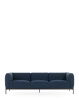 Asia Three-Seater Sofa (Cotone Plain) Blue