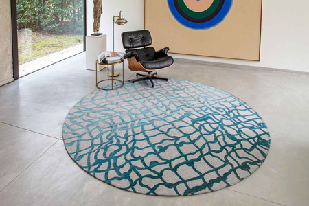 Louis de Poortere Blue Marine Round Rug 9203