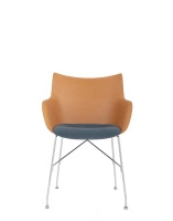 Q/Wood Soft Krzesło Jasne Drewno Niebieski FSC™
