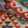 Wool kilim afghan rug multicolored 100422 207x155