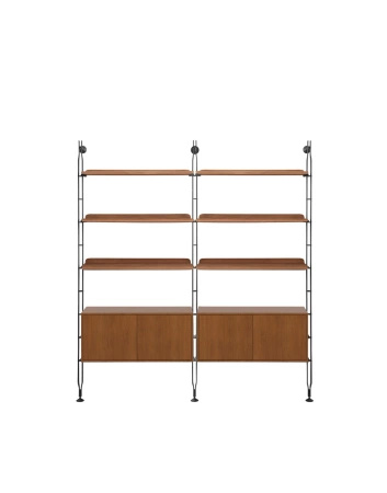 Adam Wood with Container 2 Bookcase Dark Wood