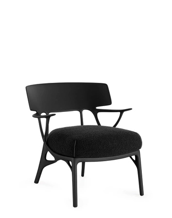 A.I. Lounge Bouclé Chair Black Black