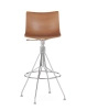 C.Koya Basic Veneer Krzesło Barowe Ciemne Drewno Chromowany FSC™