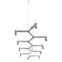 Nemo Crown Plana Linea Pendant Lamp Polished Aluminum