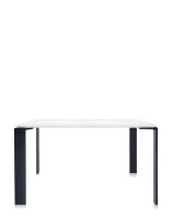 Four Square Soft Touch 128x128 cm Table Black White