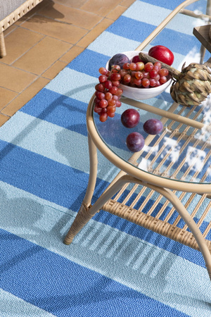 Laura Ashley Lille Sky Blue Outdoor Carpet 480008