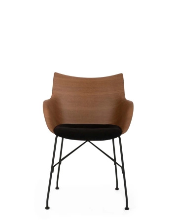 Q/Wood Soft Krzesło Ciemne Drewno Czarny FSC™