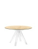 Sir Gio Round Ø120 cm Stół Przezroczysty Brązowy