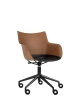 Q/Wood Basic Veneer Chair with Wheels Dark Wood Black FSC™