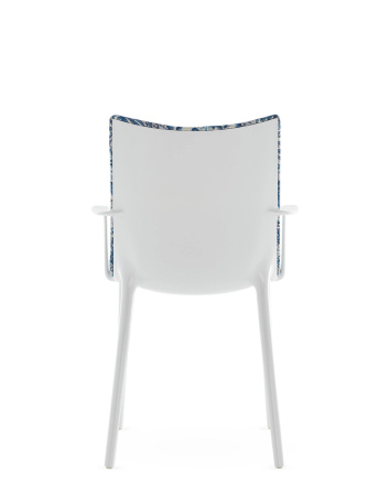 H.H.H. Upholstered Fabric Krzesło Biały Niebieski