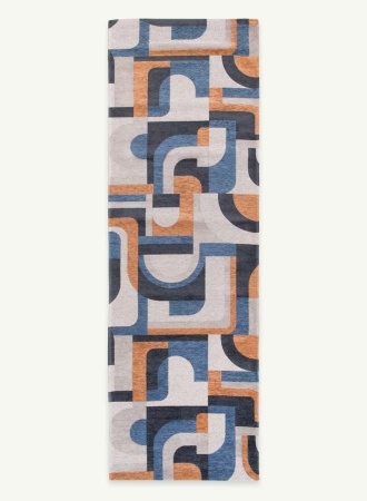Louis de Poortere Module Carpet Camel Blue 9196