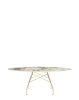 Glossy Marble Oval 192x118 cm Symphonie Gold Plated Table