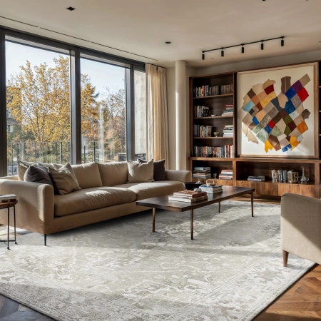 Louis de Poortere Antiquarian Tabriz Suede Rug 9647