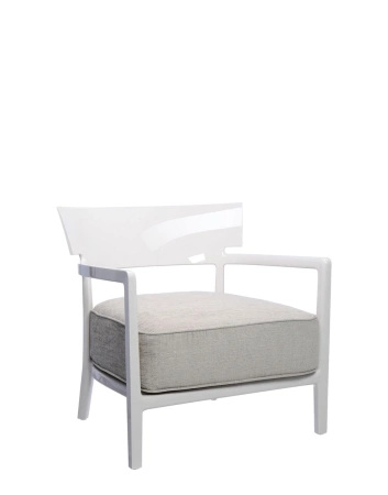 Cara Armchair White Beige