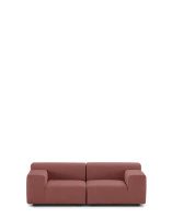 Plastics Outdoor Two-Seater Sofa Bordowy