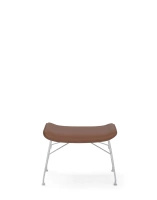 S/Wood Slatted Ash Footrest Light FSC™ Chrome Plated Leather