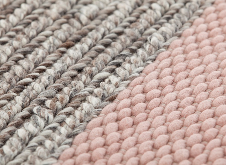 Gan Mangas Space Plait Square Pink pouf