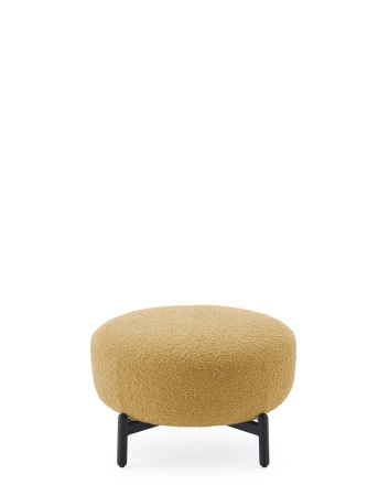 Lunam Curly pouf Yellow