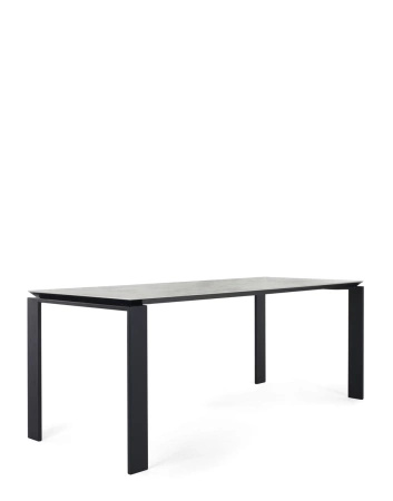 Four Ceramic 190x79 cm Table Black White