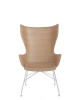 K/wood Basic Veneer Krzesło Jasne Drewno Chromowany