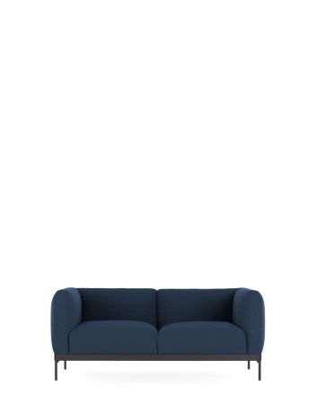 Asia Two-Seater Sofa (Cotone Plain) Blue