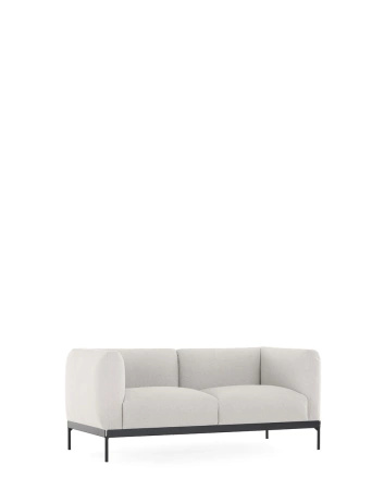 Asia Two-Seater Sofa (Cotone Plain) White